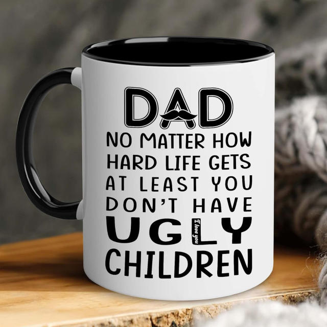 Mother's day Father's day Ugly Children ceramic mug