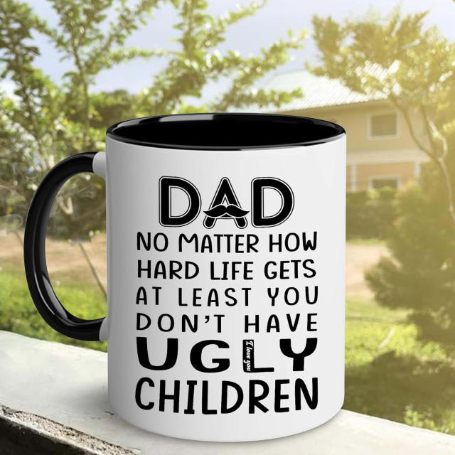 Mother's day Father's day Ugly Children ceramic mug