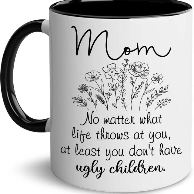 Mother's day Father's day Ugly Children ceramic mug