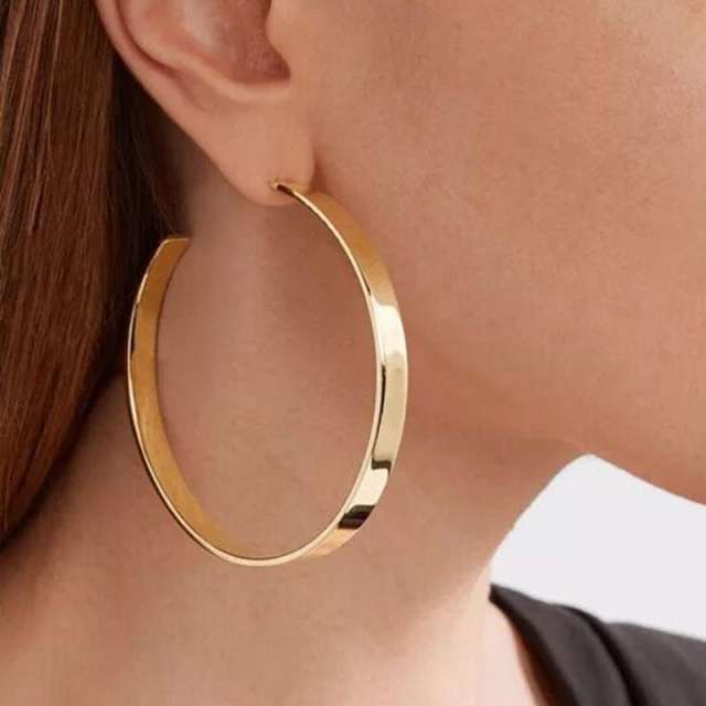 Hot sale super popular big hoop stainless steel earrings