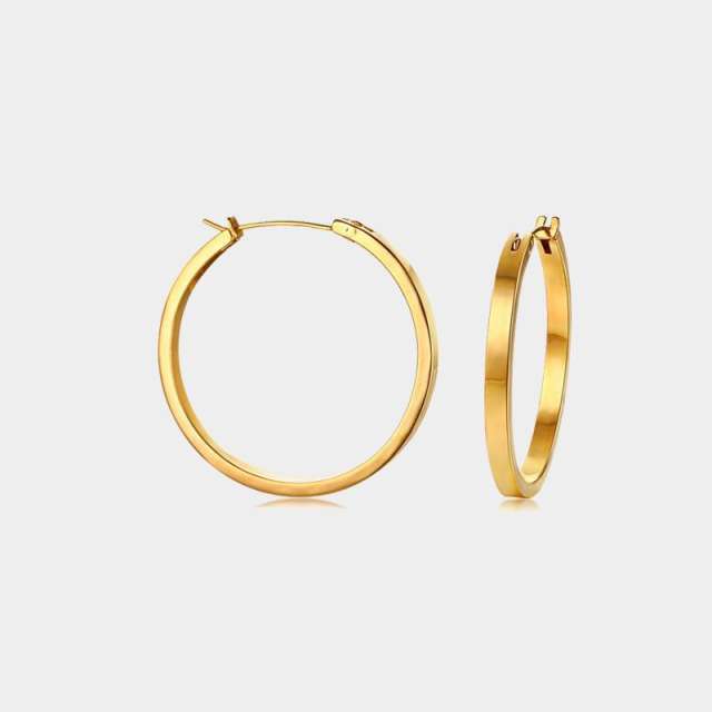 20/35/50MM stainless steel hoop earrings