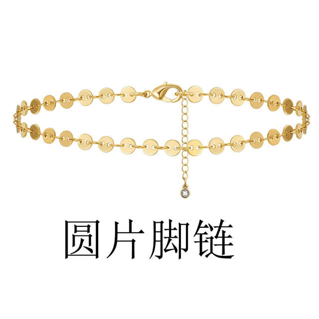 Hot sale stainless steel chain anklet collection