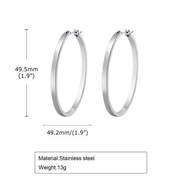 20/35/50MM stainless steel hoop earrings