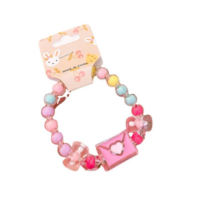 Cartoon jelly bead elastic bracelet for kids