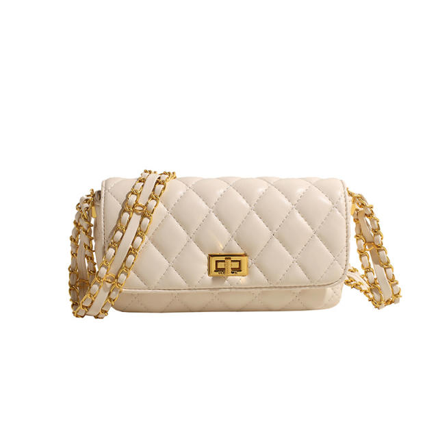 Chic PU leather quilted chain bag shoulder bag for women