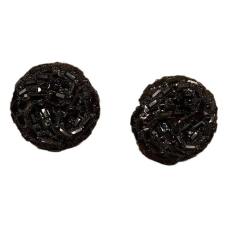 Luxury dark color glass crystal pave setting round shape studs earrings