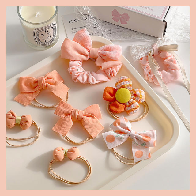 Cute candy color hair ties set for kids