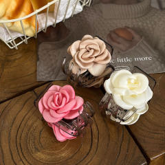 Sweet small size fabric flower hair claw clips
