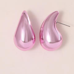 Hot sale CCB material mirror colorful waterdrop shape earrings 1.7cm*3.1cm