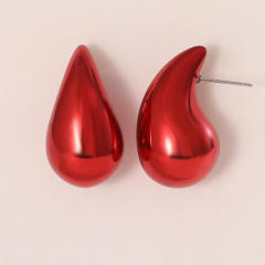 Hot sale CCB material mirror colorful waterdrop shape earrings 1.7cm*3.1cm