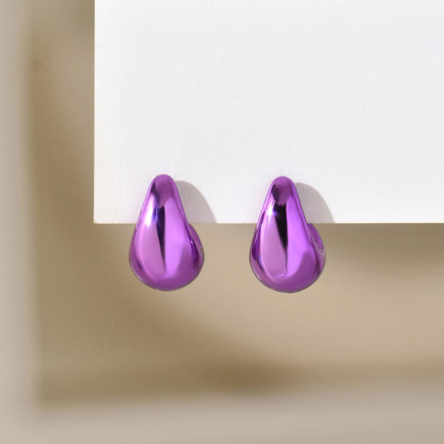 Hot sale colorful waterdrop acrylic studs earrings