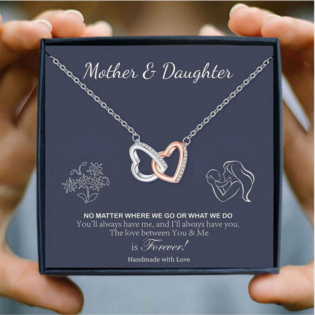 Dainty diamond heart dainty necklace mother's day gift