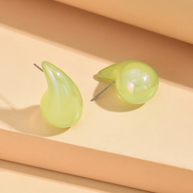 Gorgeous acrylic waterdrop shape summer studs earrings