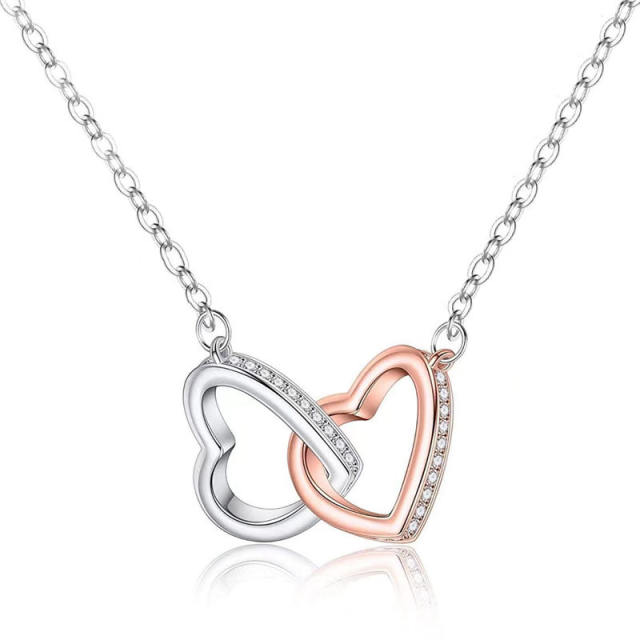 Dainty diamond heart dainty necklace mother's day gift