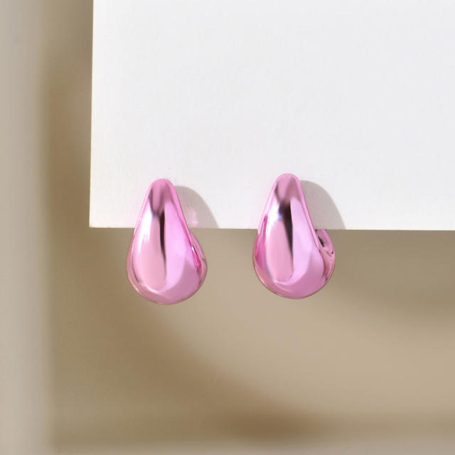 Hot sale colorful waterdrop acrylic studs earrings