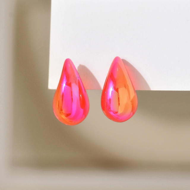 Gorgeous acrylic waterdrop shape summer studs earrings