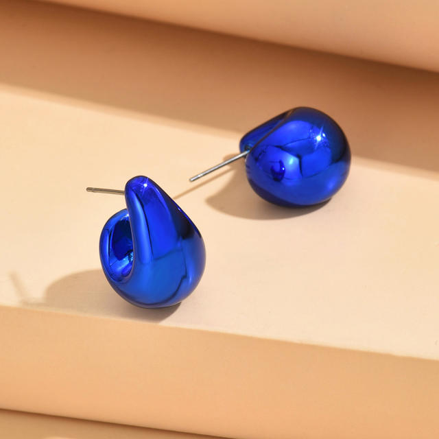 Hot sale colorful waterdrop acrylic studs earrings