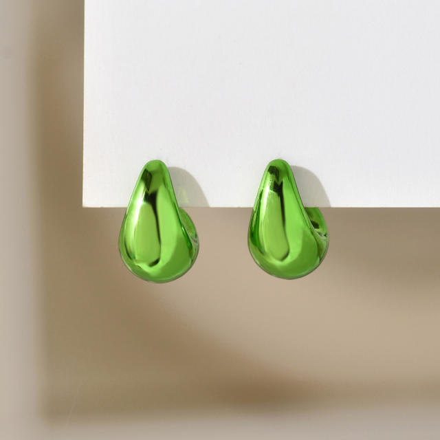 Hot sale colorful waterdrop acrylic studs earrings