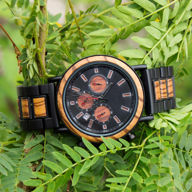 Occident fashion hot sale wooden watch quartz watch for men