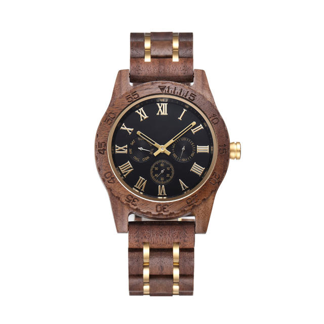 Classic natural Quartz watch wooden watch for men