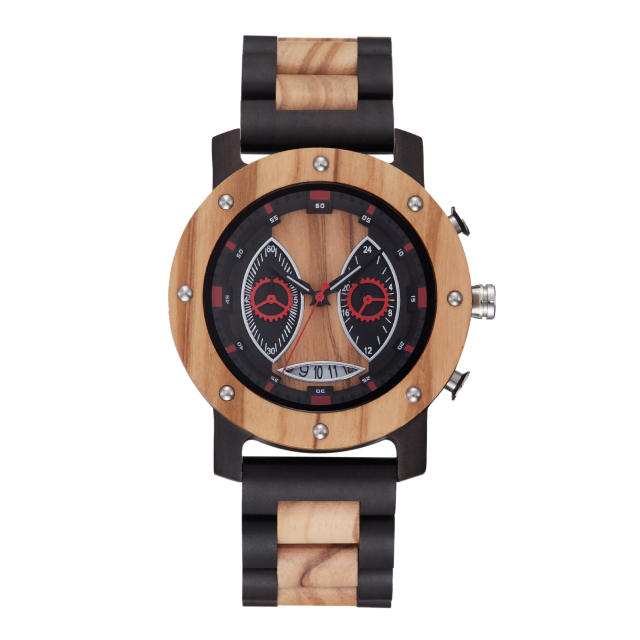 Multi function popular business men watch wooden watch