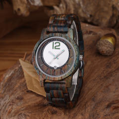 Vintage quartz watch wooden watch for men