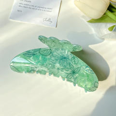 11CM large size spring summer colorful butterfly hair claw clips