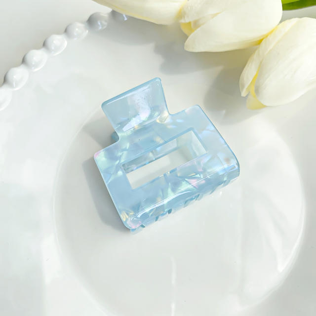 5CM summer gorgeous color hollow square hair claw clips