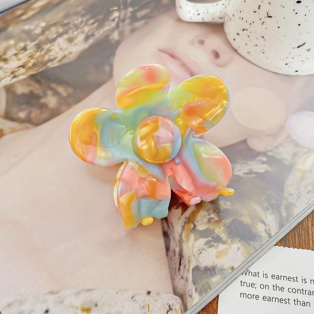 6.8CM spring summer new design gorgeous flower hair claw clips