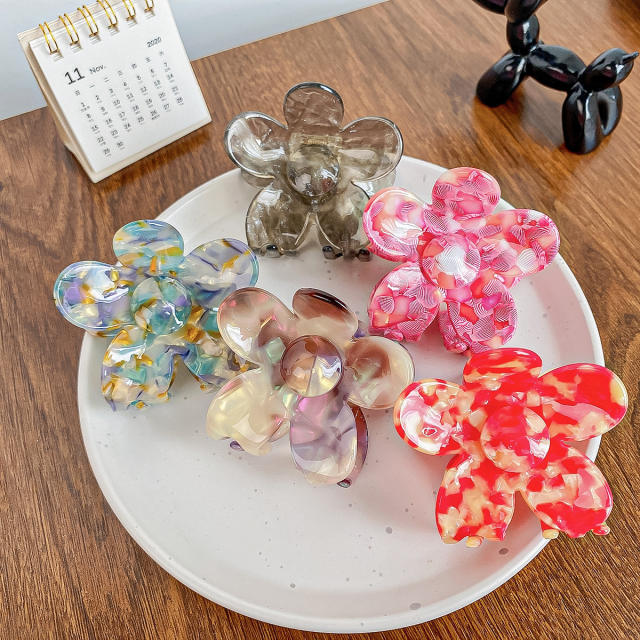 6.8CM spring summer new design gorgeous flower hair claw clips