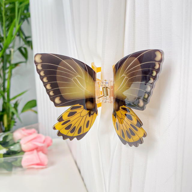 10.6CM large size Simulated butterfly hair claw clips for women