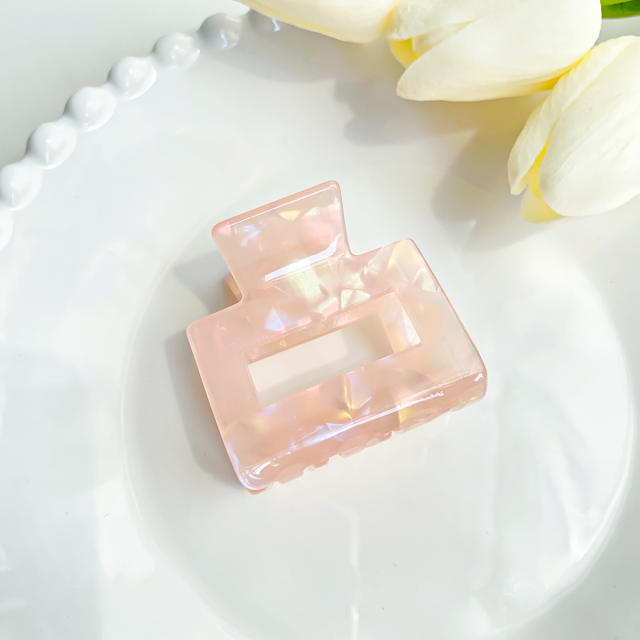 5CM summer gorgeous color hollow square hair claw clips
