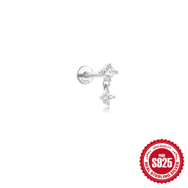 925 sterling silver diamond star nap earrings collection