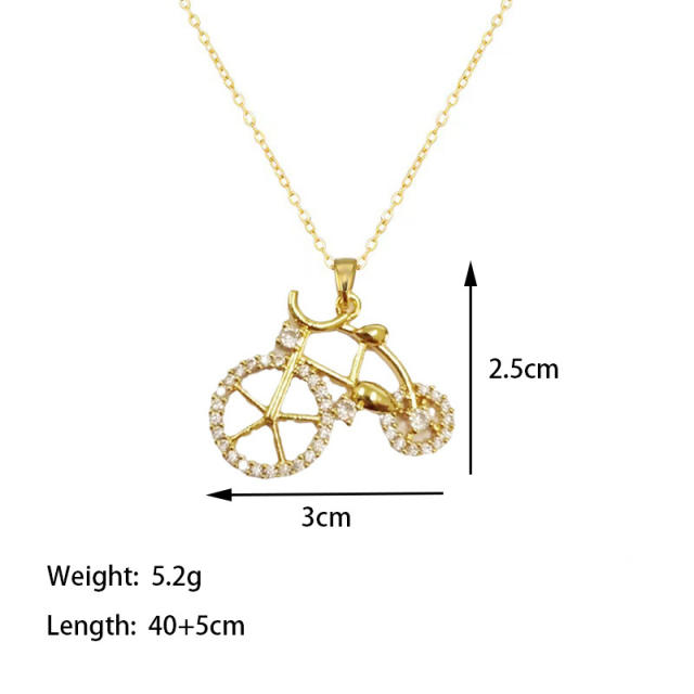 Dainty gold plated copper pendant stainless steel chain necklace collection