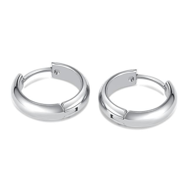 Simple basic stainless steel small hoop earrings huggie earrings