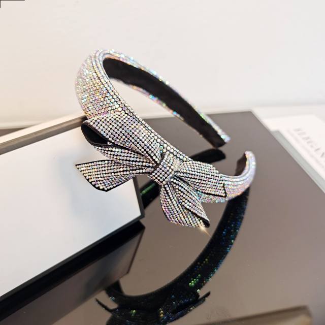 Luxury super shiny diamond bow headband