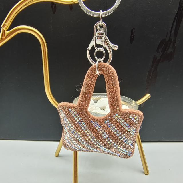 Popular colorful diamond keychain