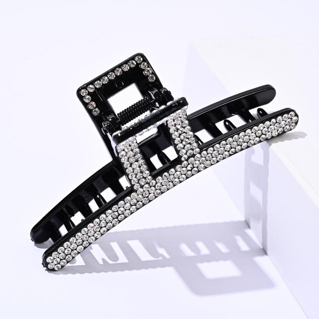 Pop hot sale pave setting diamond hair claw clips collection