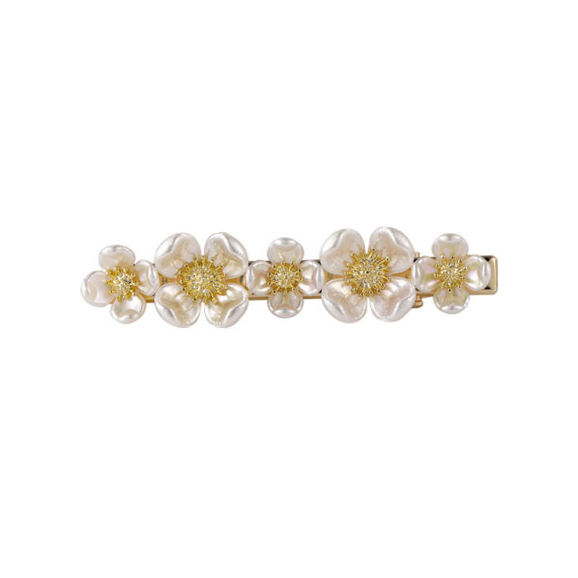 Spring summer flower diamond bobby pins duckbill hair clips collection