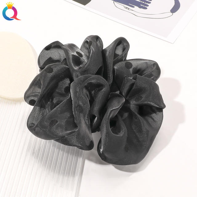 Korean fashion summer black white scrunchies