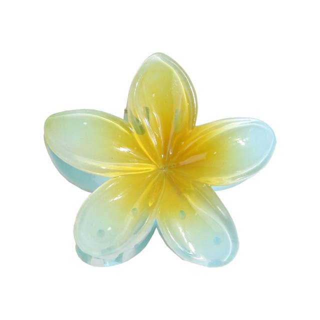 8CM large size plumeria flower shape hot sale hair claw clips