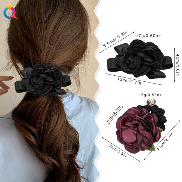 Korean fashion fabric flower duckbill hair clips scrunchies collection