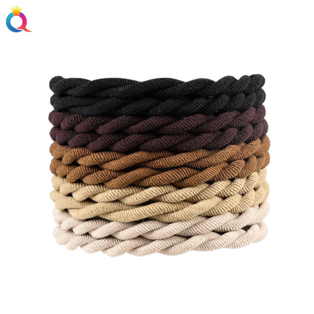 10pcs plain color basic hair ties set