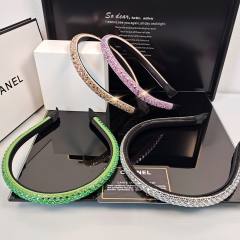 Korean fashion colorful crystal diamond thin headband wedding headband