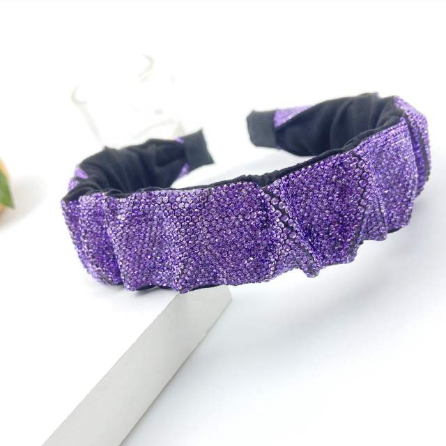 Spring new design purple color rhinestone diamond headband hair clips collection