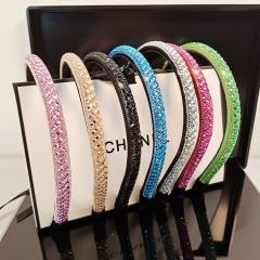 Korean fashion colorful crystal diamond thin headband wedding headband