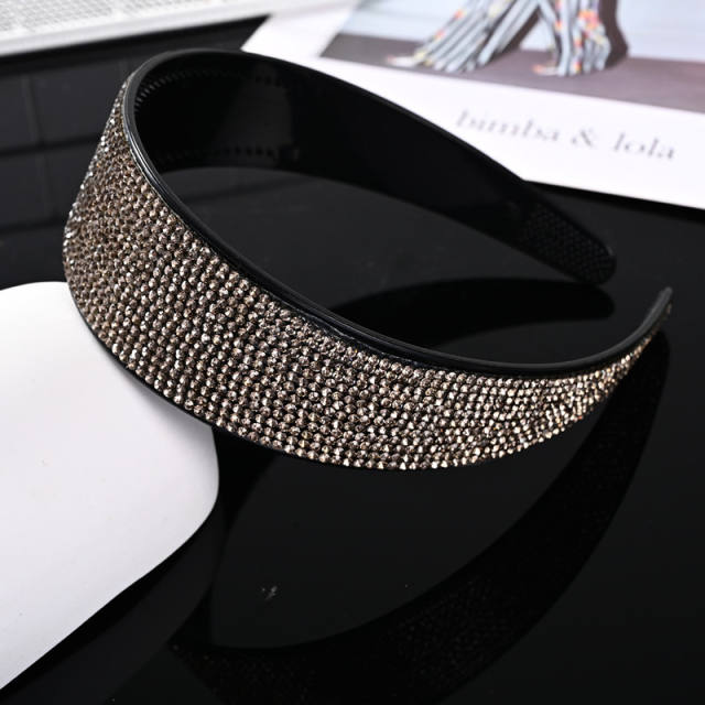 2024 hot sale full diamond wide headband wedding headband