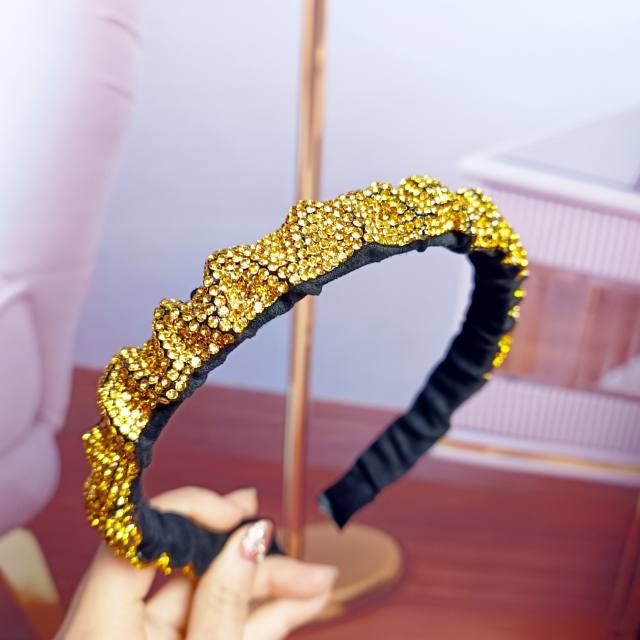 Korean fashion full diamond bright color scrunchies headband