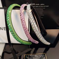 Korean fashion colorful crystal diamond thin headband wedding headband