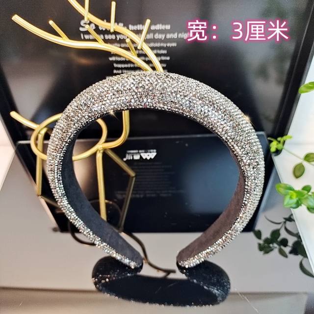 Popular colorful diamond padded headband 2.5cm/3cm